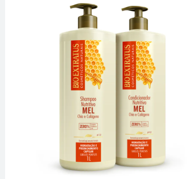 Bio Extratus Kit Shampoo + Condicionador Nutritivo Mel 1L