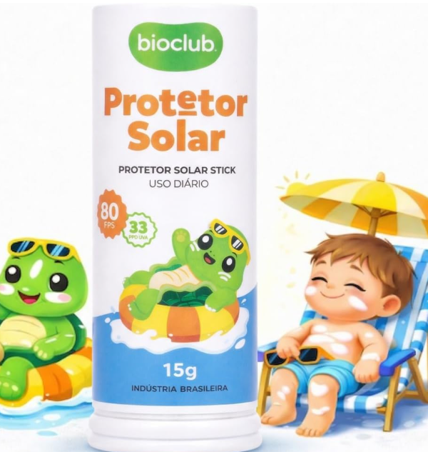 Bioclub Protetor Solar Stick FPS 80 Uso Diário 15g