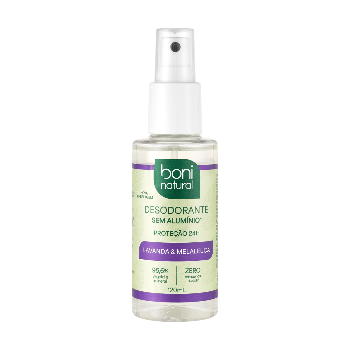 Boni Natural Desodorante Mineral Hortelã e Melaleuca 120ml