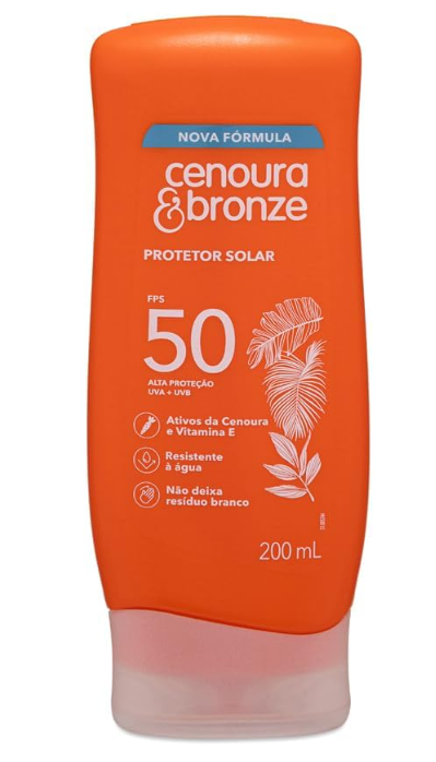 Cenoura & Bronze Protetor Solar FPS 50 200ml