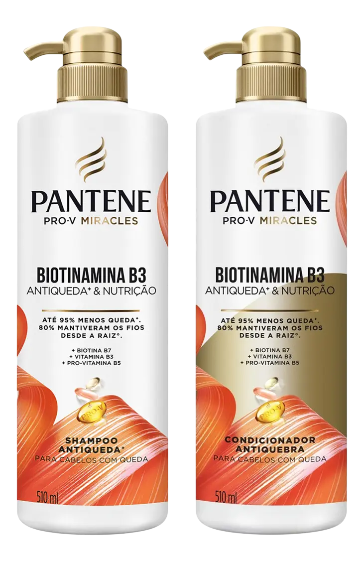 Kit Pantene Pro-V Miracles Biotinamina B3 Antiqueda Shampoo + Condicionador 530ml
