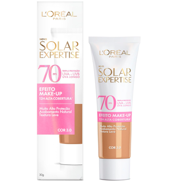 L'Oréal Paris Solar Expertise FPS 70 Efeito Make-Up Cor 3.0 40g