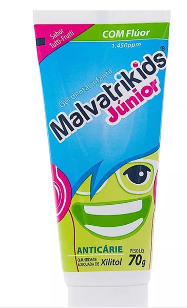 Malvatrikids Júnior Gel Dental Tutti-Frutti 70g