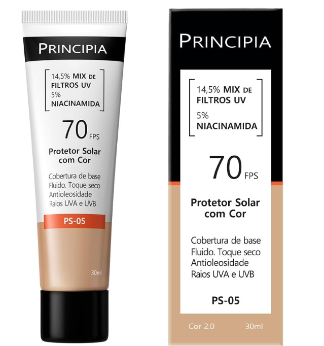 Principia Protetor Solar com Cor PS-05 FPS 70 30ml