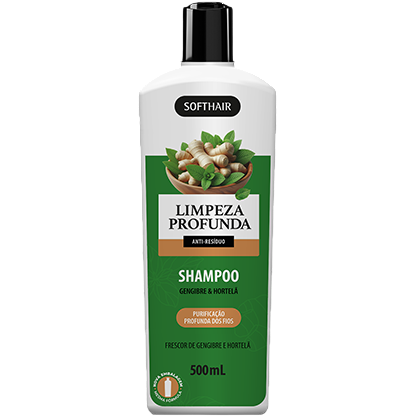 Shampoo SoftHair Limpeza Profunda Gengibre & Hortelã