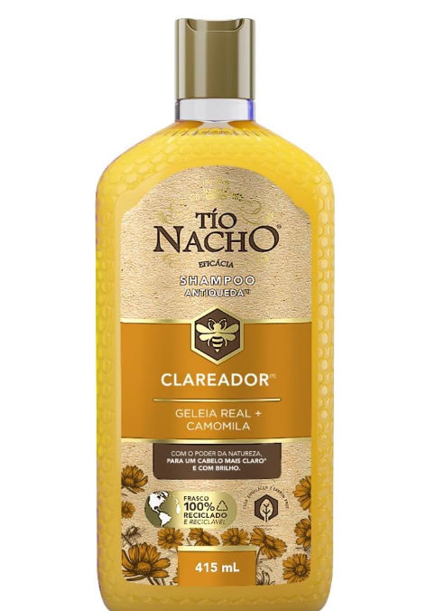 Shampoo Tío Nacho Antiqueda Clareador Geleia Real + Camomila 415ml