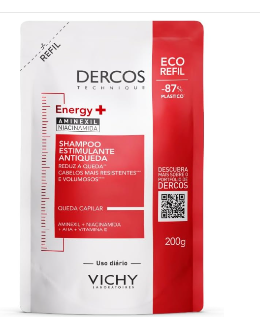 Vichy Dercos Energy+ Shampoo Antiqueda Refil 200g